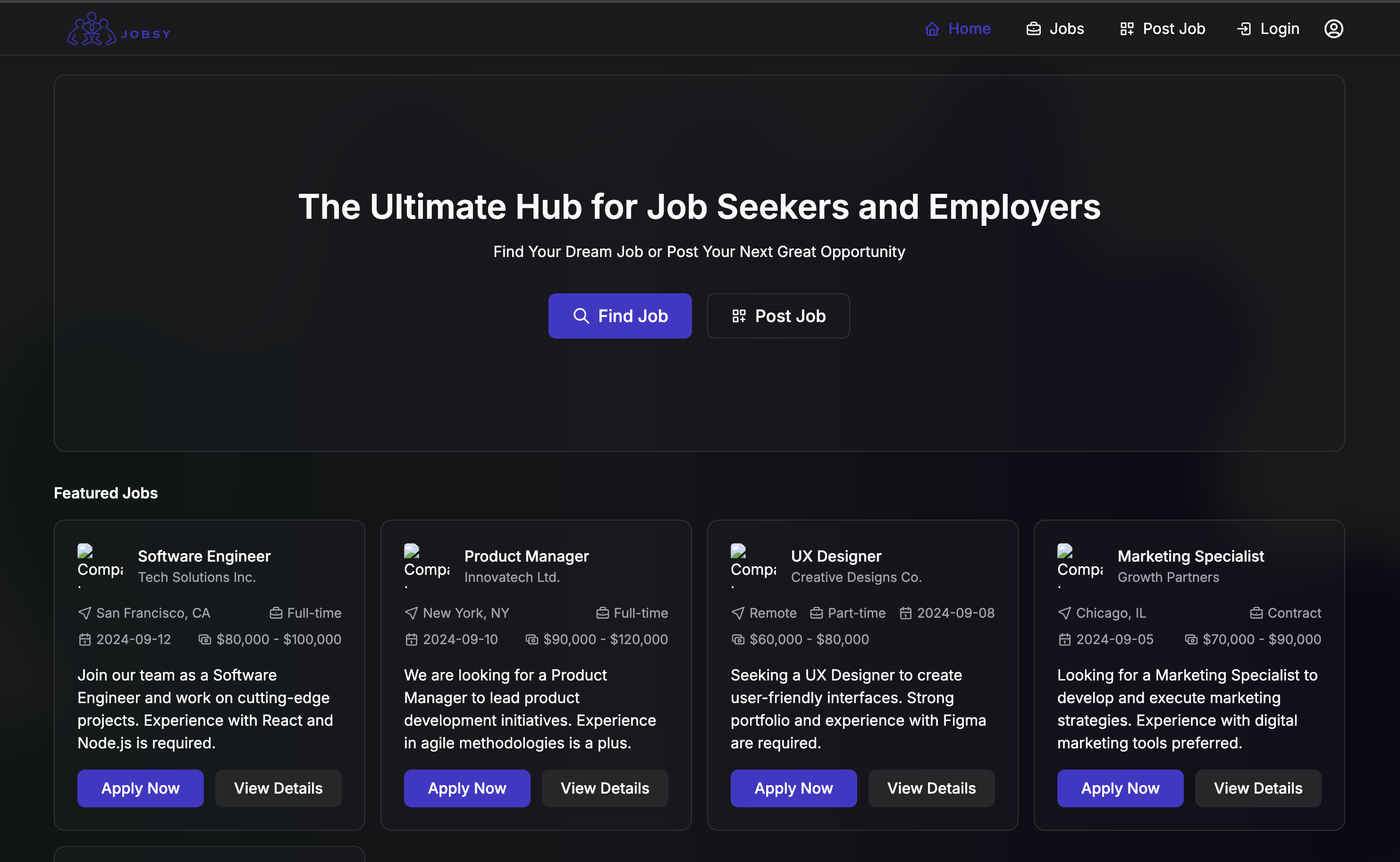 Vue Jobsy